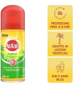 Spray secco antizanzare autan 'tropical', 100 ml